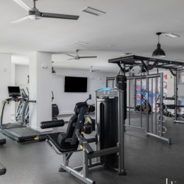 fitness center with ample space