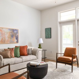 living room with natural lighting